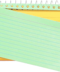 3-Pack Spiral Bound Colored Index Card Books, 3x5-Inch, Ruled, Perforated, Bright Colors: Canary-Cherry-Green-Blue, 50-Count per Book from Northland Wholesale. (3 Packs) 3-Pack 6 61z57qW7sLL
