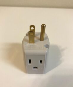 GE 3-Outlet Extender, Grounded Wall Tap, Adapter Spaced, 3-Prong, Multiple Plug, Power Splitter, Cruise Essentials, Use for Home Office School Dorm, UL Listed, White, 58368 1 Pack 3 Outlet | 3-Prong Cube 47 61z5iD5daCL