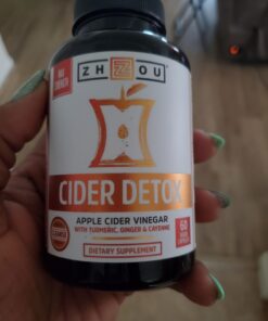 Zhou Nutrition Cider Detox Apple Cider Vinegar Capsules with Ginger, Turmeric & Cayenne, Max Strength Thermogenic Formula for Improved Digestion, Detox, Heart Health 12 61z5xOvKXzL 1