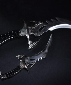 Ace Martial Arts Supply Draco Twin Fantasy Dagger Set, Silver Twin Draco 25 61z7nQF9PHL