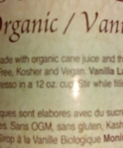 Monin - Organic Vanilla Syrup, Naturally Smooth Sweetness, Great for Coffee, Shakes, and Cocktails, Gluten-Free, Non-GMO (750 ml) 26 61z8Wb 3WlL