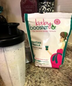 Baby Booster Tahitian Vanilla Prenatal Vitamin Supplement and Protein Shake, Caffeine Free, All Natural, Vegetarian DHA, High Protein, Methyl Folate, B Vitamins, Great for Morning Sickness, 1 lb 22 61zAn1lcsL