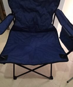Coleman Portable Camping Chair with 4-Can Cooler, Fully Cushioned Seat and Back with Side Pocket and Cup Holder, Carry Bag Included, Collapsible Chair for Camping, Tailgates, Beach, and Sports Blue 53 61zAz2ve L