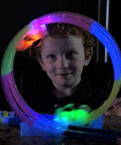 Mindscope Twister Tracks Trax 360 Loop 13' (feet) of Neon Glow in The Dark Track with One LED Light-Up Race Series Car 16 61zC3LbiCGL