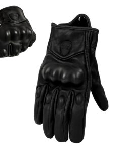 FXC Touch Screen Full Finger Motorcycle Leather Gloves Men's Premium Protective Motorbike Large 27 61zC5wv8AgL