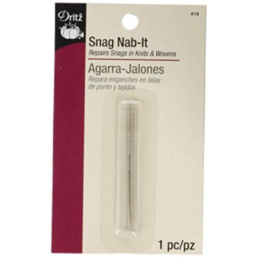 Dritz 2-1/2" Nab Knits & Wovens, 1 Count Snag Repair, Nickel