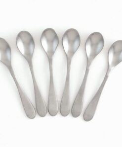 Knork Stainless Steel Demitasse Spoon (Set of 6), Matte Silver, Tiny Coffee-Appetizer Specialty Spoons, Specialty Demitasse 10 61zDVM66tqL