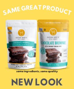 Good Dee's Chocolate Brownie Mix | Keto Baking Mix | Sugar-Free, Gluten-Free, Grain-Free, Nut-Free, Soy-Free & Low Carb Baking Mix | Diabetic, Atkins & WW Friendly (Pack of 1) 7.5 Ounce (Pack of 1) 30 61zHR8RLI0L