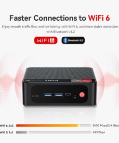 Beelink Mini PC, AMD Ryzen 7 5700U(8C/16T, Up to 4.3GHz), 16GB DDR4 RAM 500GB PCIe3.0 x4 SSD, SER5 Pro Mini Desktop Computer Support 4K Triple Display/DP/HDMI/USB 3.2/WiFi 6/BT5.2, Gaming/Office/Home R7-5700U 16G+500G 18 61zJ1tnTrfL 2