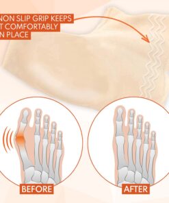 Bunion Corrector for Women & Men - Bunion Pads Relief Orthopedic Sock Cushion Sleeve Splint Gel Protector Support Brace w/ Non-Slip Grip - Bunion Remover Toe Guard - Fix Hallux Valgus Med. 2 Pcs Medium (2 Count) 22 61zJvdaguQL