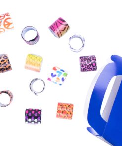 Super Z Outlet Slap On Plastic Vinyl Retro Bracelets with Colorful Hearts & Animal Print Design Patterns for Children, Toy Party Favors (72 Pack) 21 61zKwn2RW7L 1