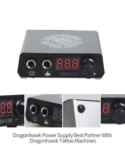 Dragonhawk Traditional Pro Complete Tattoo Kit - Two Machines Gun Easy Use Color Ink Power Supplies Disposable Needles Grips Great for Beginners & Starter Tattoo Aritsts 11-85 35 61zLQrVmPL