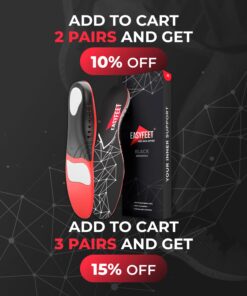 Premium Anti-Fatigue Shoe Insoles - Plantar Fasciitis Arch Support Insoles for Men and Women Shoe Inserts - Orthotic Inserts - Flat Feet - Insoles for Arch Pain High Arch - Boot Insoles Black S (Men 7-8.5/Women 8-9.5) 27 61zLty4YhL