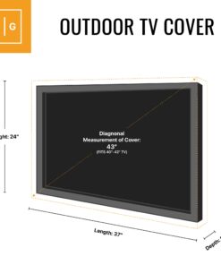 KHOMO GEAR Outdoor TV Cover - Panther Series - Universal Weatherproof Protector for 40-42 Inch TV - Fits Most Mounts & Brackets 40'' - 42'' Black 11 61zM 7m3oqL