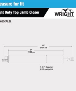 Wright Products - Light Duty Pneumatic Head Jamb Screen and Storm Door Closer, Black 11 61zNJcLWrBL