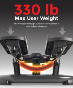 Alternative view of Sunny Health & Fitness 2-in-1 Premium Power Stepper with Resistance Bands, Low-Impact Cardio, Space-Saving, Height-Adjustable, 330 LB Max and SunnyFit® App Enhanced Bluetooth Connectivity Heavy Duty