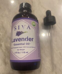 Siva Lavender Essential Oil 4oz (118ml) Premium Essential Oil with Dropper for Diffuser, Aromatherapy, Hair Care, Scalp Massage & Skin Care 4 Fl Oz (Pack of 1) 42 61zNU359tXL