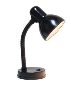 Simple Designs LD1003-BLK Basic Metal Flexible Hose Neck Desk Lamp, Black 1 24 61zO3wmu8jL