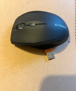 E-YOOSO Bluetooth Wireless Mouse, 3 Modes Bluetooth 5.0 & 3.0 Mouse 2.4GHz Ergonomic Wireless Optical Mouse with USB Nano Receiver, 5 Adjustable DPI Levels, 6 Buttons for Laptop, MacBook, iPad, PC Black(Bluetooth+Wireless) 46 61zOEpzw3BL