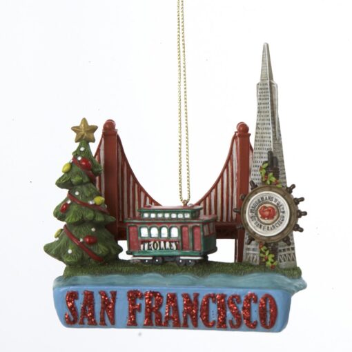 Kurt Adler City Travel San Francisco Ornament, 3.5-Inch