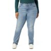 Signature by Levi Strauss & Co. Gold Women's Curvy Totally Shaping Straight Jeans (Available in Plus Size) 12 Medium Blue Ice (New)-waterless