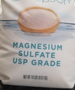 Epsoak Epsom Salt 19 lb Resealable Bulk Bag, Magnesium Sulfate USP. Unscented, Made in The USA, Cruelty-Free Certified 19 Pound (Pack of 1) 27 61zQDzbLV0L 1