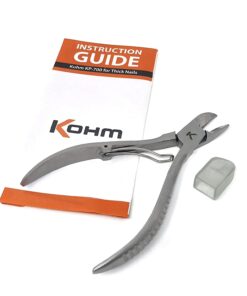 KOHM Ingrown Toenail Clippers for Thick Nails - 5" Long KP-700 Heavy Duty Stainless Steel Toe Nail Nippers Tool for Men, Women, Seniors & Adults - Professional Podiatrist Tool 3 Piece Set 33 61zQL jmJQL