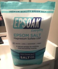 Epsoak Epsom Salt 19 lb Resealable Bulk Bag, Magnesium Sulfate USP. Unscented, Made in The USA, Cruelty-Free Certified 19 Pound (Pack of 1) 36 61zRYByOrOL
