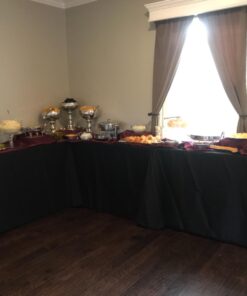 LinenTablecloth 90 x 132-Inch Rectangular Polyester Tablecloth with rounded corners Black 90" x 132" 35 61zSIS6FH7L 1