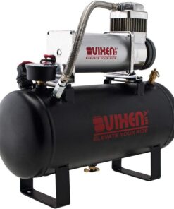 Vixen Horns Train Horn Kit for Trucks/Car/Semi. Complete Onboard System- 150psi Air Compressor, 2 Gallon Tank, 4 Trumpets. Super Loud dB. Fits Vehicles like Pickup/Jeep/RV/SUV 12v VXO8560/4124B 150 PSI + 2 GAL 16 61zSJjgoBzL