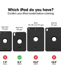 Alternative view of OtterBox Defender Series Case for iPad Mini (6TH GEN) - BLACK