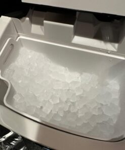 Nugget Ice Makers Countertop, 33 Lbs/Day Sonic Ice Maker, Countertop Ice Maker with Tooth-Friendly Chewable Ice, Soft Pebble Ice Maker with Self-Cleaning Function, VIVIDMOO 43 61zU9MLoIpL