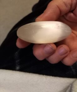 Crystal Selenite Palm Stone Spiritual Healing Massage Palmstones with Certificate of Authenticity Beverly Oaks Exclusive (1 Count (Pack of 1)) 26 61zUOjHWHLL