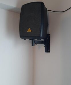 Pyle 90°-30° Angle, Tilt, Rotation Solid-Steel Pin Serves as Safety-Stop Mount Speaker Bracket Stands-Dual Universal Adjustable w/ 12.5'' Distance from Wall (PSTNDW15) 27 61zWrOSKLJL