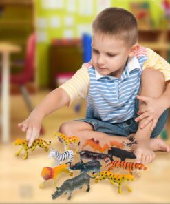 ArtCreativity Safari Animal Figurines Set for Kids - Pack of 12 - Assorted 2.5 Inch Small Animal Figures - Sturdy Plastic Toys - Fun Zoo Theme Birthday Party Favor - Great Gift Idea for Boys and Girls 9 61zXWMQOgBL