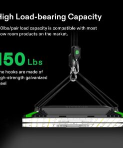 VIVOSUN 2-Pair 1/8 Inch Adjustable Grow Light Hanger, Heavy Duty Rope Hanger with Reinforced Metal Gears, 8Ft. Long and 150 lbs Weight Capacity Rope for Grow Light, Inline Fan, Filters Green 9 61zXqTfdIIL 2