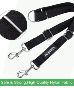 Vastar Double Dog Walker, Adjustable Heavy Duty Double Dog Leash for Pets, No Tangle Two Dogs Training Leash for Dogs up to 110 Pounds, Premium Quality Dog Leash Coupler for 2 Dogs Black 17 61zYvieWbZL