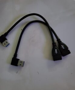 UCEC USB 3.0 Extension Cable Short SuperSpeed USB Cable Extender USB 90 Degree Adapter-Male to Female-A Left & Right Angle for Webcam, Printer, Flash Drive, Hard Drive, USB Keyboard, Gamepad, 2 Pack Black-Left & Right Angle 31 61zZEmK7WqL
