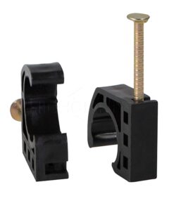 Highcraft ID256x50-FBA Half Clamp J-Hook with Nail For Pex Tubing Pipe Support, 3/4 in, Black 50 Pack Hook 3/4 in. 12 61zZFlla47L