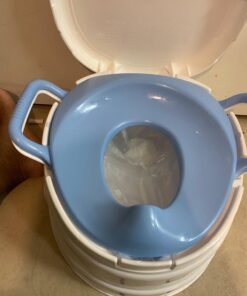 Primo 4-in-1 Complete Toilet Trainer & Step Stool, with Blue Seat, White 48 61zZqWJ5CL