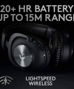 Logitech G PRO X Wireless Lightspeed Gaming Headset with Blue VO!CE Mic Filter Tech, 50 mm PRO-G Drivers, and DTS Headphone:X 2.0 Surround Sound Black Generation 1 31 61za2Nb8YdL