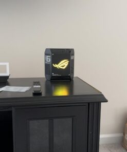 ASUS ROG Rapture GT6 (2PK) AX10000 Tri-Band WiFi 6 Gaming Mesh System, Covers up to 5,800 sq ft, 2.5 Gbps Port, Triple-Level Game Acceleration, UNII 4, Free Lifetime Internet Security, Black Gaming Mesh |Tri-Band| Black 13 61zbJjut0sL