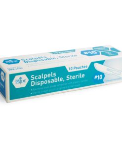 Medpride Disposable Scalpel Blades| Sharp, Tempered Stainless-Steel Blades | Pack of 10 Sterile Scalpel Knives| Plastic Handle| Individual Pouches| for Dermaplaining, Podiatry, Crafts & More (#10) #10 29 61zcEcYvWBL