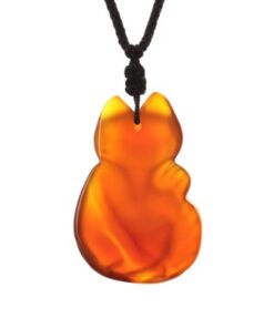 COOLSOME Women's Red Agate Fox Queen Pendant Necklace Grounding Stone Protection 25 61zcqkOrWSL