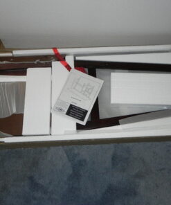 SEI Furniture Langston Spacious A Frame 2 Fixed Shelves Desk, Espresso 39 61zf3dqC2L