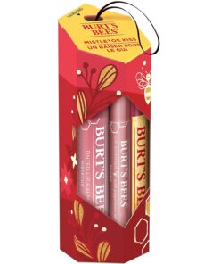 Burt's Bees Christmas Gifts, 3 Lip Care Stocking Stuffers Products, Mistletoe Kiss Set - Pomegranate Moisturizing Lip Balm, Hibiscus Tinted Lip Stain + Balm Duo & Peony Lip Shimmer Oil Stick (3-Pack) 15 61zf8kV3jFL