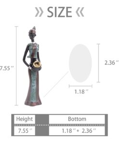 Gedengni African Tribal Women Collectible Figurines for Mother's Gifts,Green,Pack of 3 Green State 15 61zgMDmMyLS