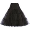 GRACE KARIN Women's 50s Petticoat Skirts Tutu Crinoline Slips Underskirts CL008922 Small Black 29 61ziDhydkL 4