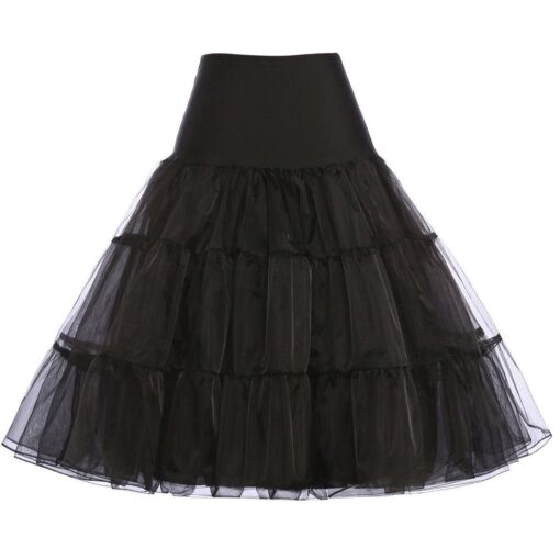 GRACE KARIN Women's 50s Petticoat Skirts Tutu Crinoline Slips Underskirts CL008922 1X Black