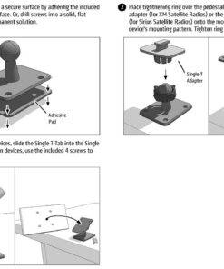 Alternative view of ARKON Mounts Satellite Radio Mount with Drill Base for Sirius XM Onyx Plus StarMate Sirius XM Lynx Sirius Dock and Play Satellite Radio